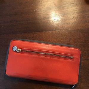 Orange Zippered Wallet